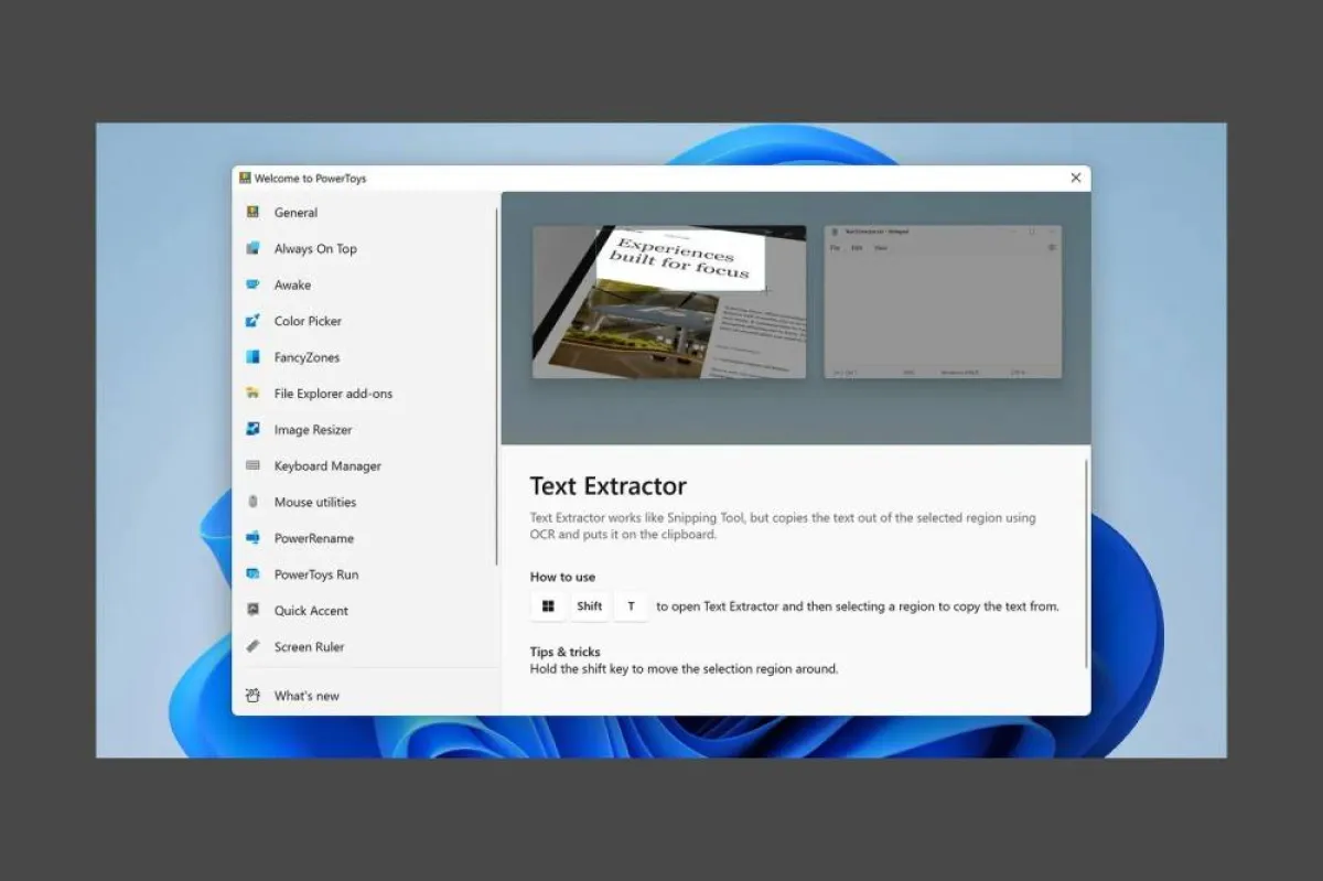 صورة مستخرج النص لنظام التشغيل Windows