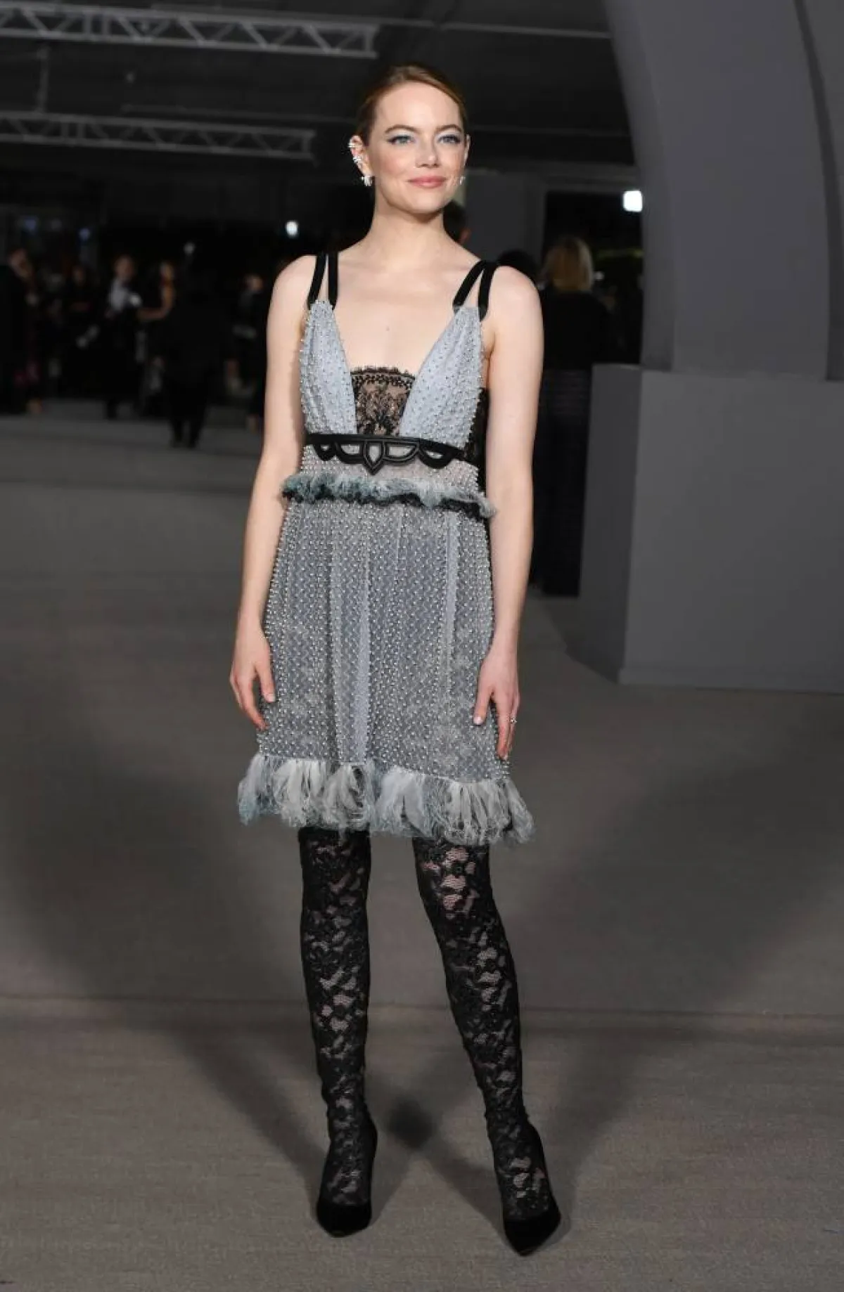 US actress Emma Stone arrives for the 2nd Annual Academy Museum Gala at the Academy Museum of Motion Pictures in Los Angeles, October 15, 2022. VALERIE MACON / AFP