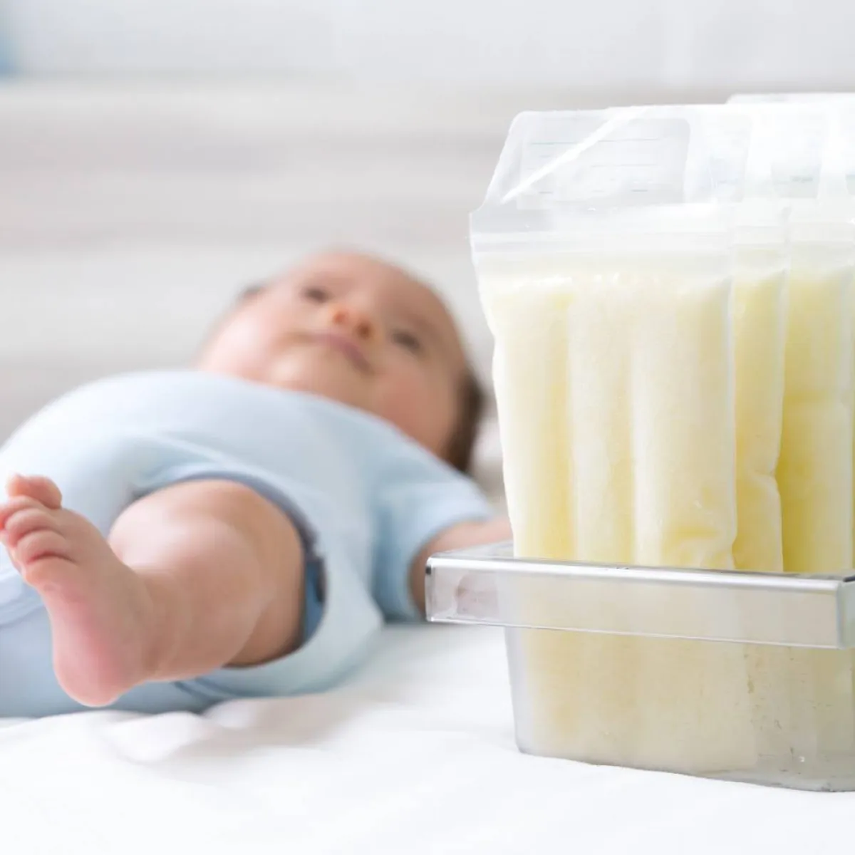 صورة تعبر عن تخزين لبن الأم