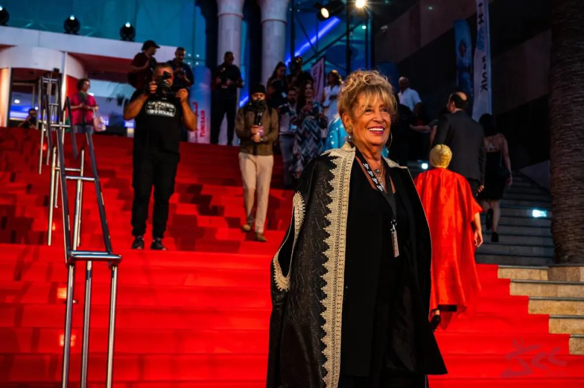 النجمة السورية منى واصف على البساط الاحمر- الصورة من صفحة المهرجان على الفيسبوك