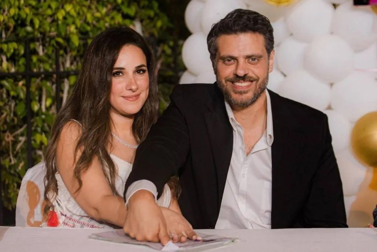 شيري عادل وطارق صبري من مراسم عقد القران - الصورة من حسابها على إنستغرام