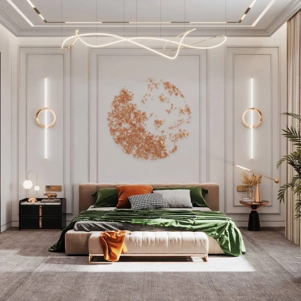 الإضاءة في غرفة النوم