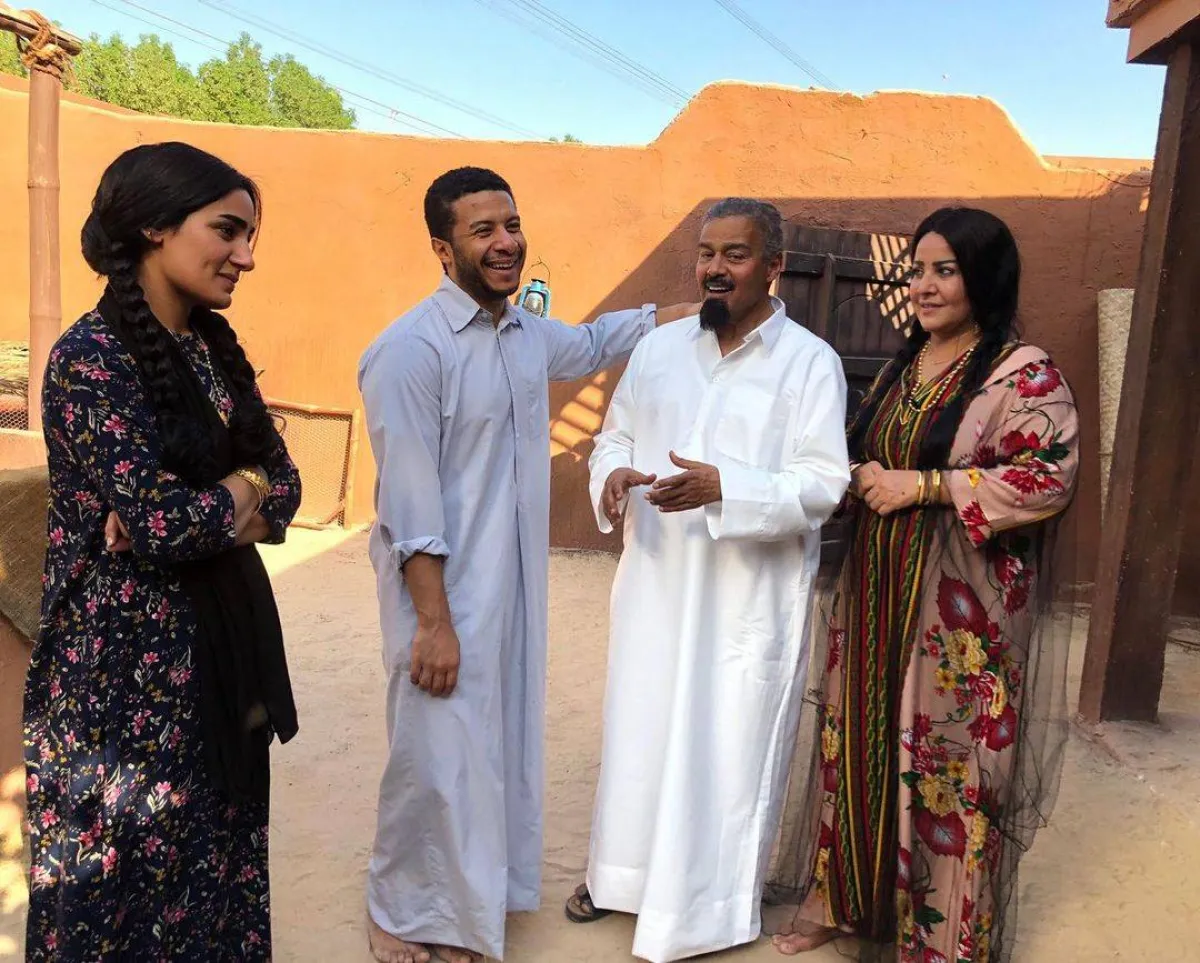 كواليس مسلسل " البوشية" - صورة من صفحة الفنانة سلمى سالم على انستغرام