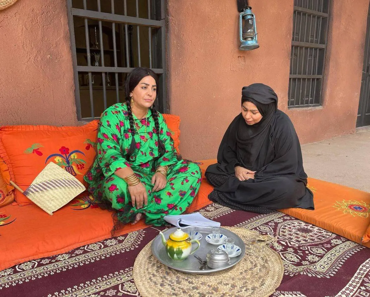 كواليس مسلسل " البوشية" - صورة من صفحة الفنانة سلمى سالم على انستغرام