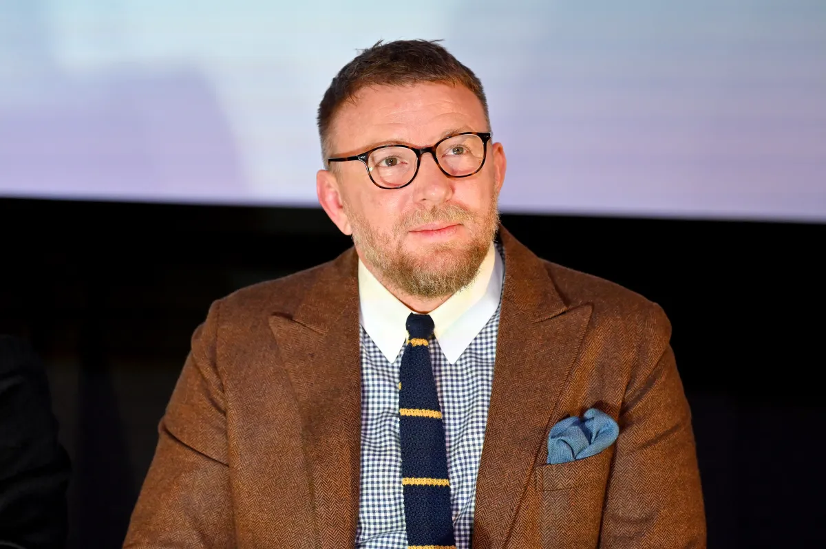  Guy Ritchie speaks onstage during the Special NY Screening of "The Gentlemen" at the Alamo Drafthouse on January 11, 2020 in New York City
