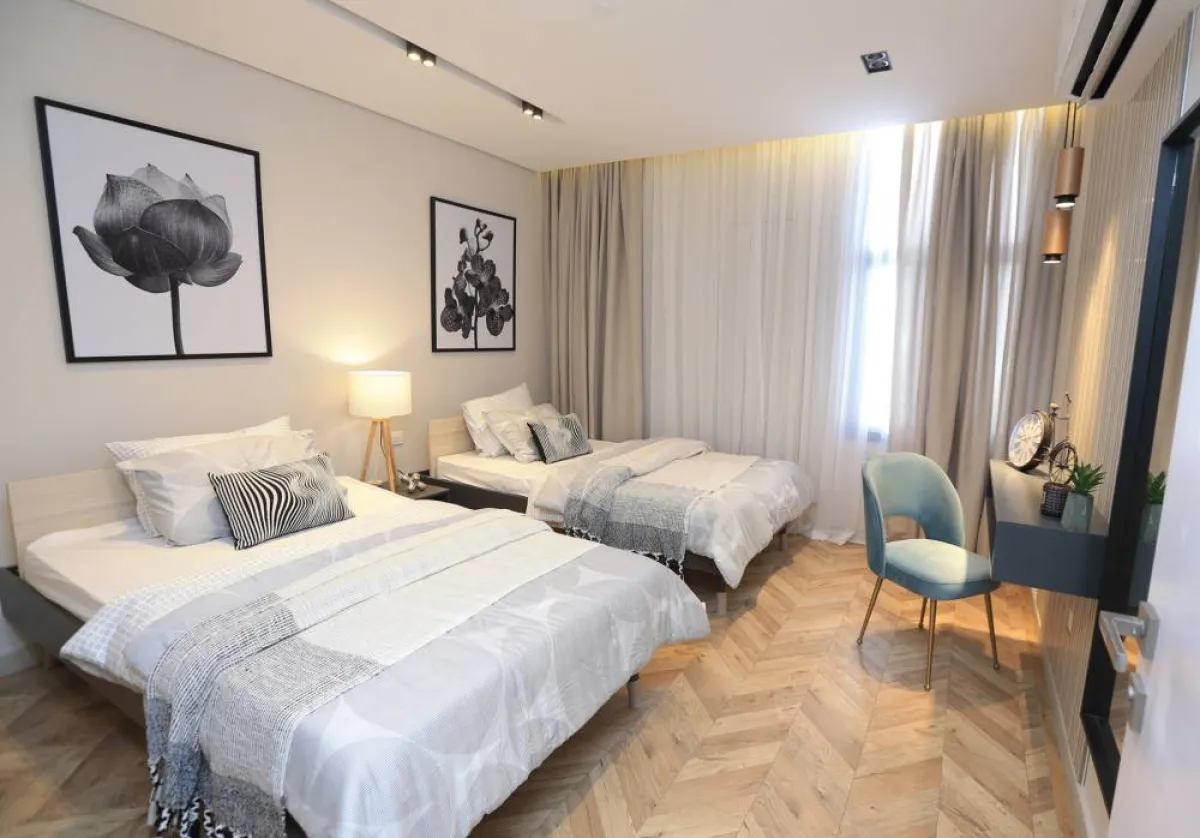 غرفة نوم من تصميم مصممة الديكور أمل الفقيه