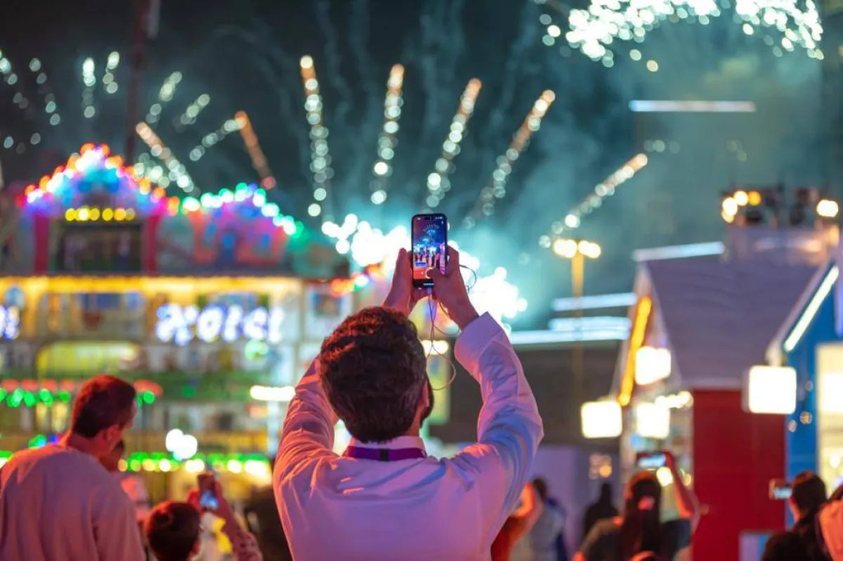 الالعاب النارية في ونتروندرلاند - الصورة من حساب موسم الرياض على تويتر