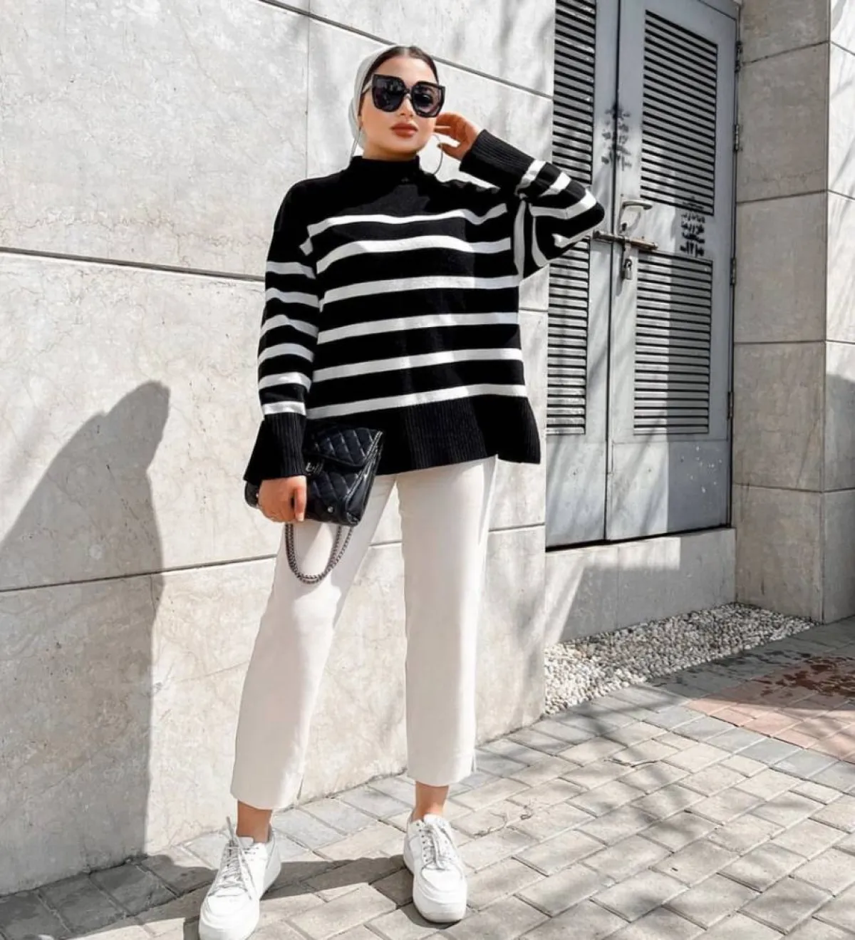 تنسيقات هاجر جمال للبلايز المخططة