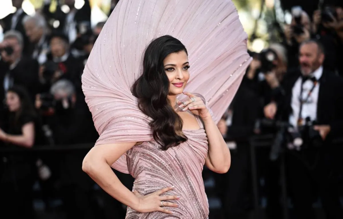 Indian actress Aishwarya Rai poses as she arrives for the screening of the film "Armageddon Time" during the 75th edition of the Cannes Film Festival in Cannes, southern France, on May 19, 2022. LOIC VENANCE / AFP