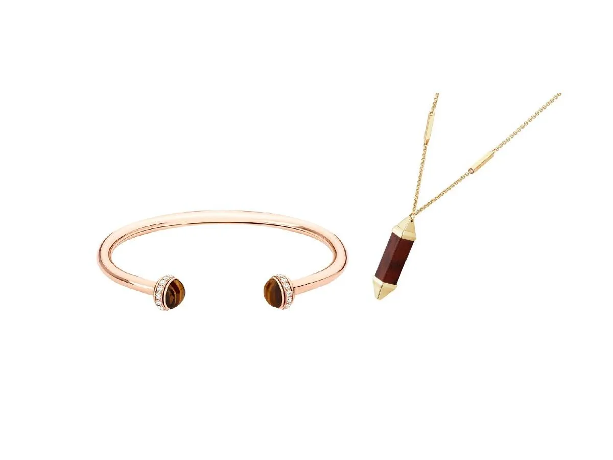 مجوهرات مرصّعة بأحجار كريمة باللون البني لخريف 2022