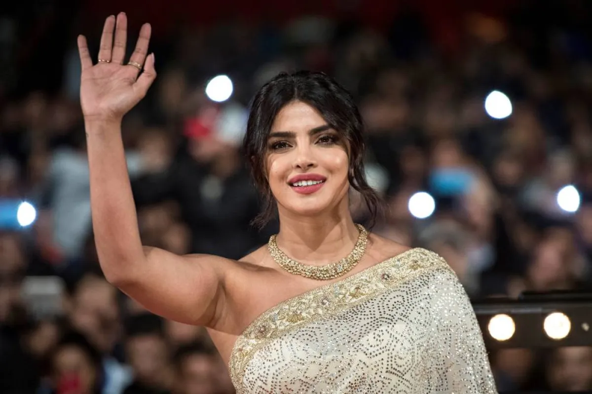 Indian actress Priyanka Chopra attends her tribute on Jemaa El Fnaa square during the 18th Marrakech International Film Festival on December 5, 2019 in Marrakech. FADEL SENNA / AFP
