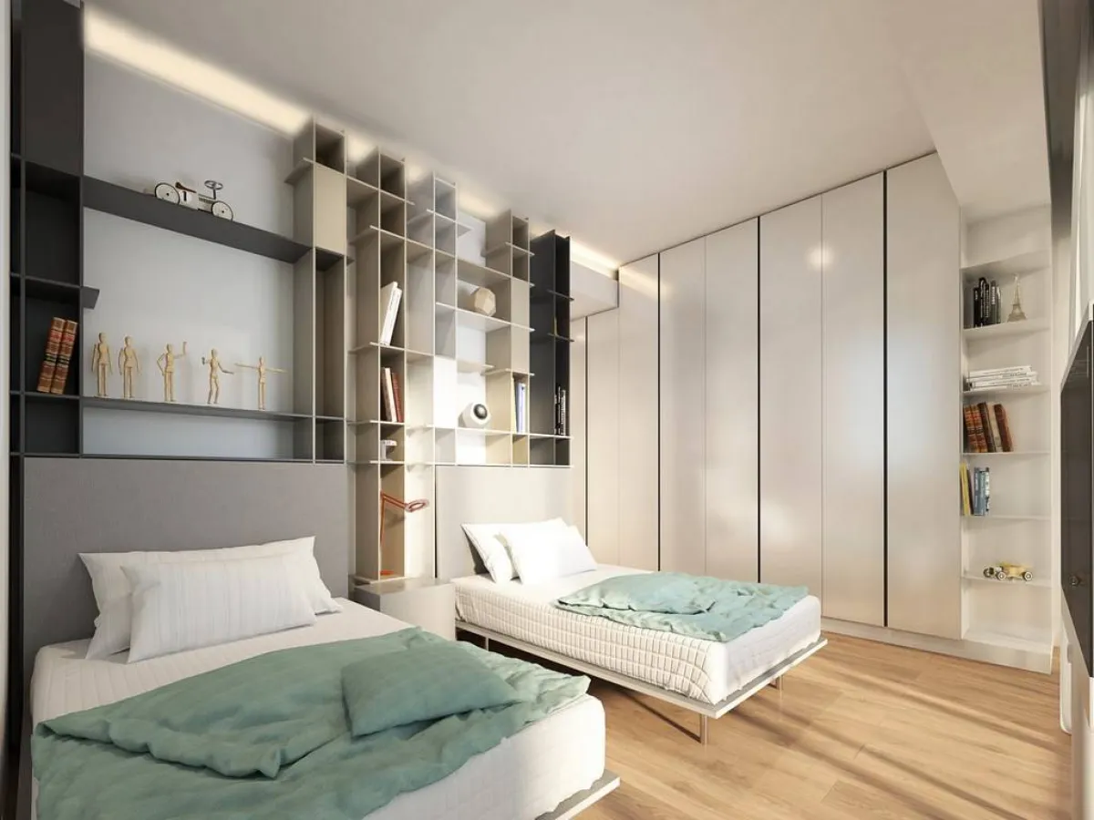 ديكورات رائقة في غرفة النوم المشتركة