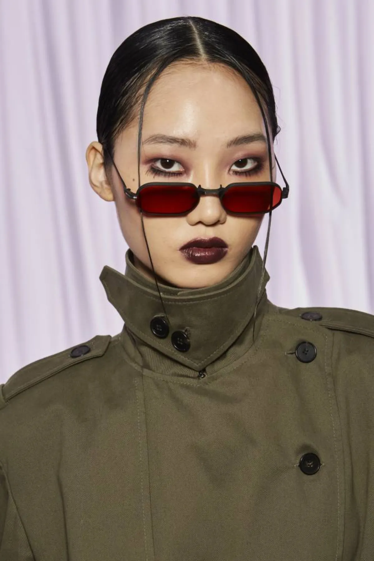 صور مكياج عنابي للعروس