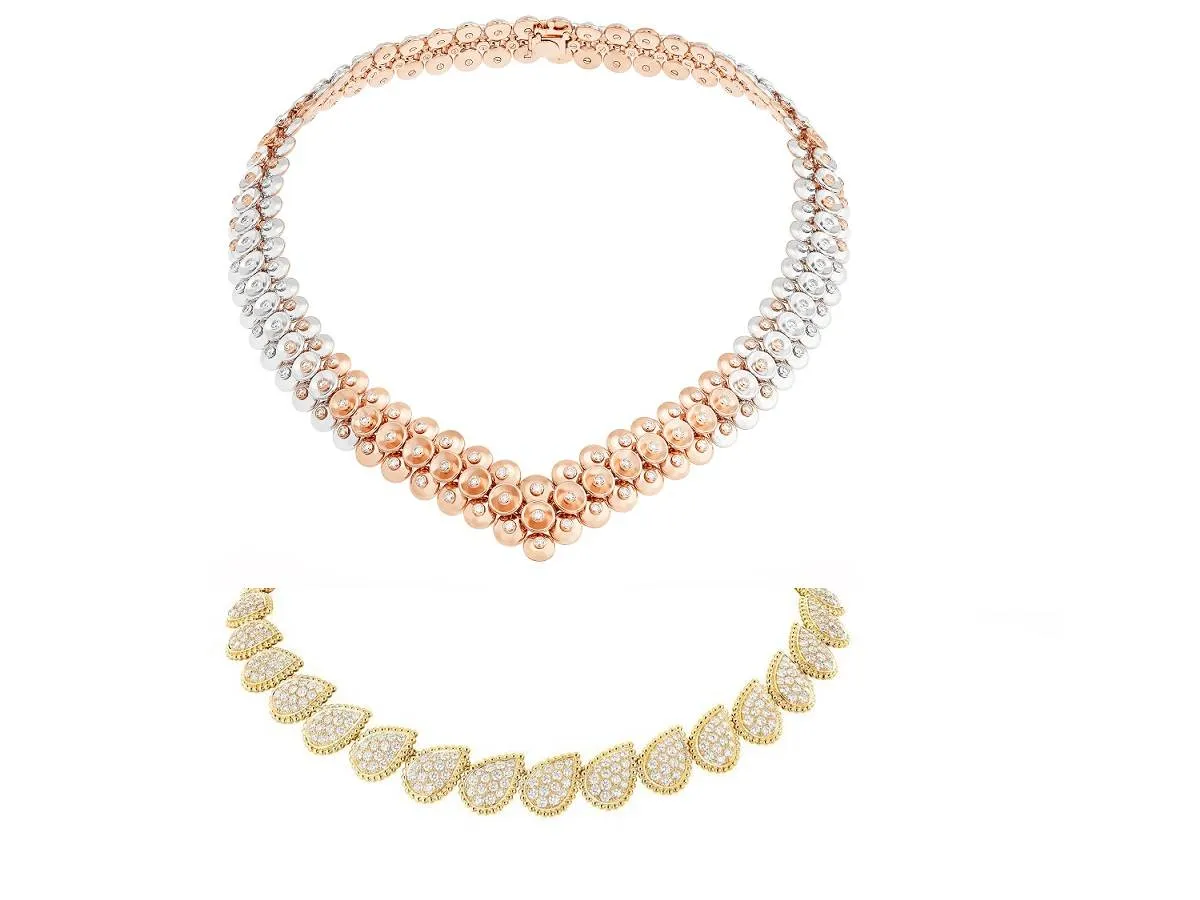 لإطلالة أكثر فخامة في السهرات.. تألقي بأجمل موديلات عقود ذهب عريضة في خريف 2022