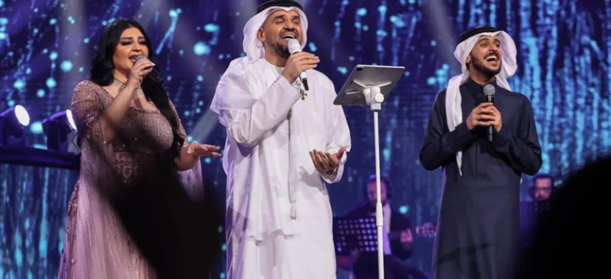 عايض وحسين الجسمي واصيل هميم -الصورة على حسابه على الانستغرام