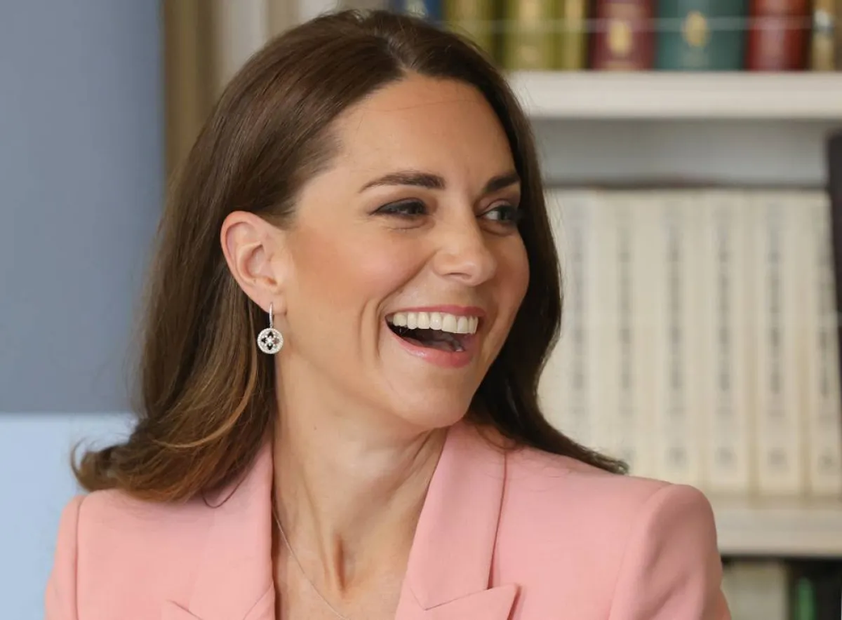 Britain's Catherine, Duchess of Cambridge reacts as she hosts a roundtable with other members of the government and of the Early Years Sector to mark the release of new research from the Royal Foundation Centre for Early Childhood on June 16, 2022 in London, England. Chris Jackson / POOL / AFP