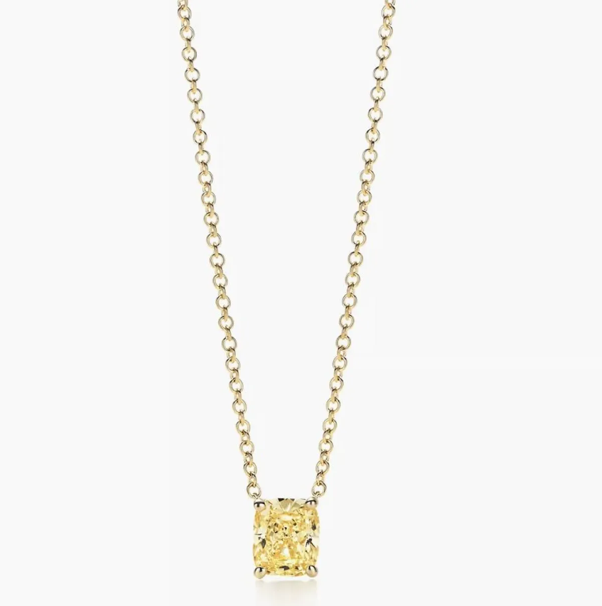 قلادة الالماس الأصفر بقطع الوسادة من تيفاني اند كو Tiffany & co