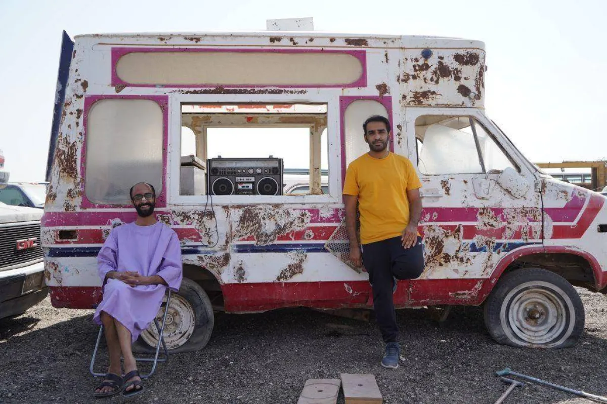 عاصم العواد في كواليس الفيلم- الصورة من إدارة أعمال الفنان