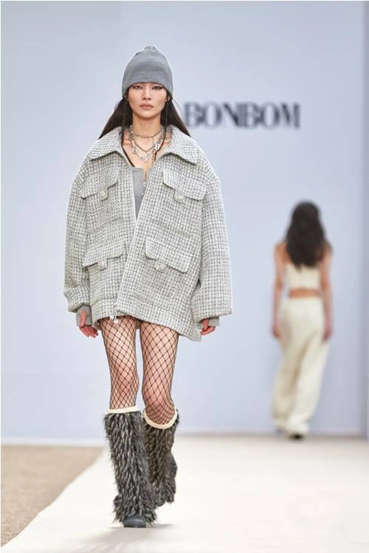 جاكيت شتوي باللون الرمادي من بونبوم Bonbom