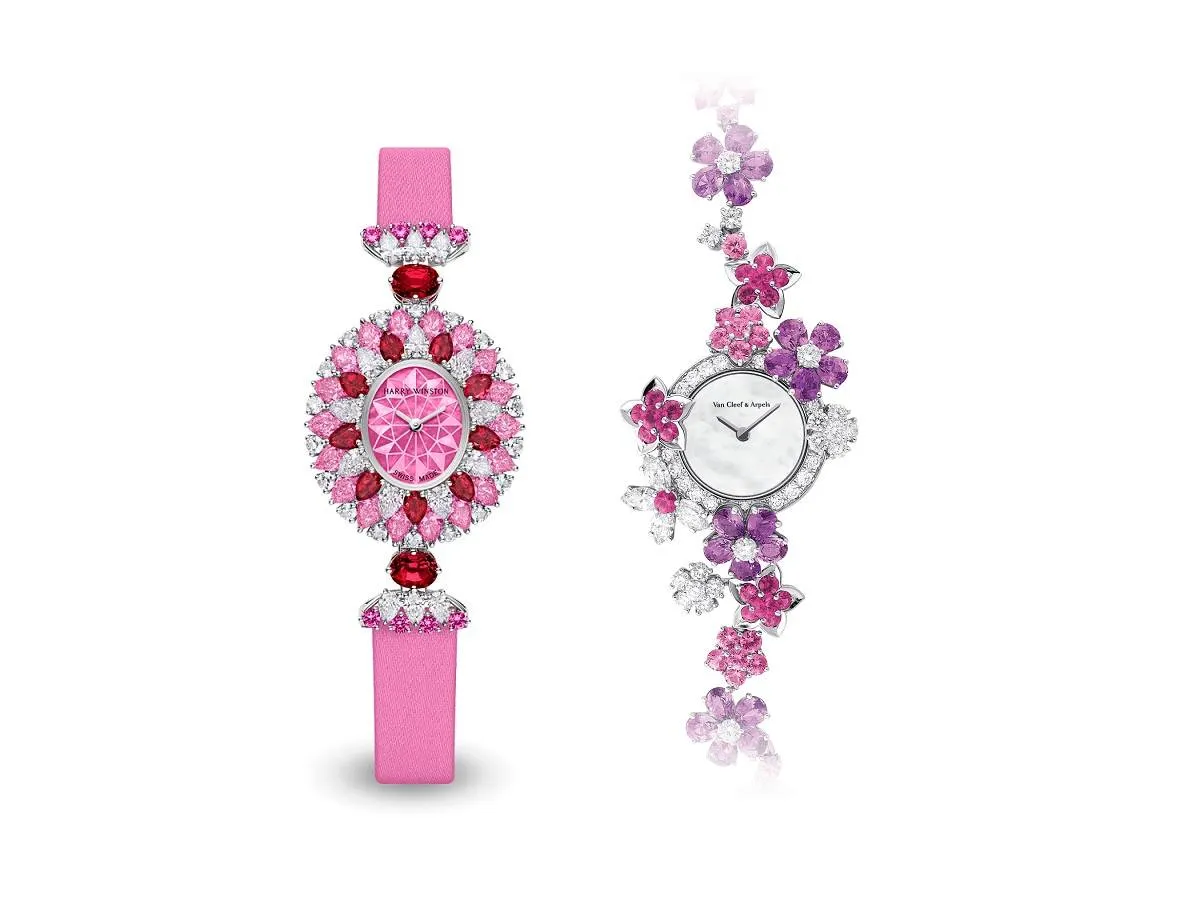 لعشاق الأحجار الوردية ..إليكِ موديلات ساعات مرصعة بأحجار وردية فاخرة