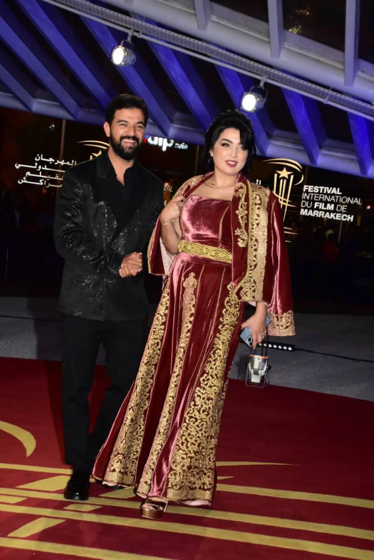 الممثلة فرح الفاسي وزوجها عمر لطفي