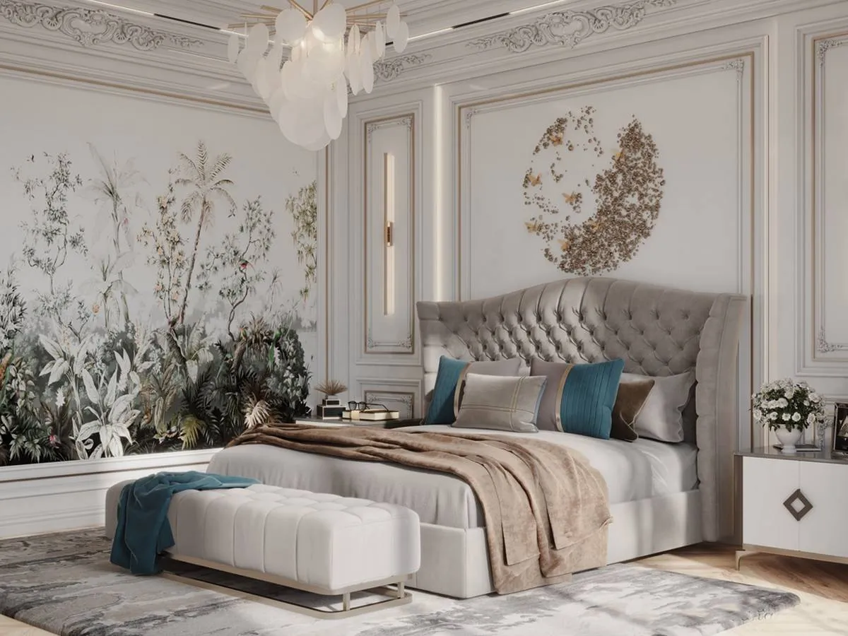  ألوان هادئة في غرفة النوم