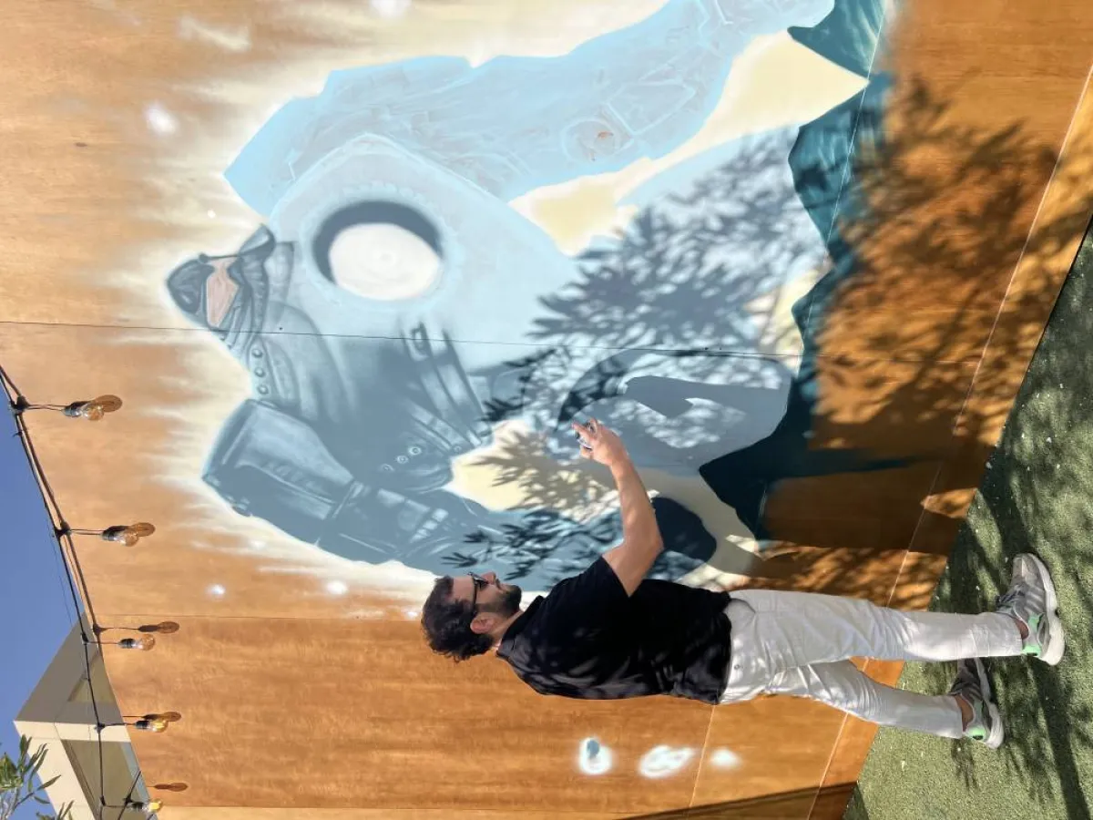 جدارية الفنان السوري وائل اسماعيل 