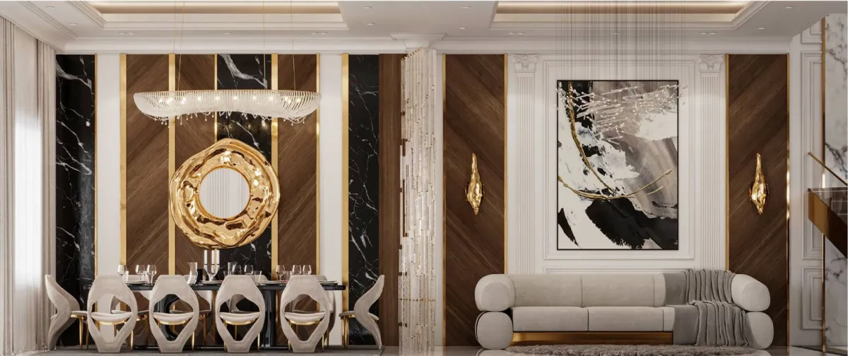 الأسقف والإضاءات المعلقة، لتقسيم مناطق المنزل