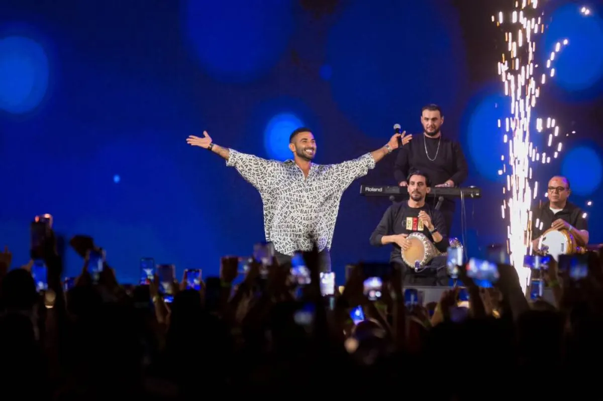 أحمد سعد - الصورة من حساب بنش مارك على تويتر