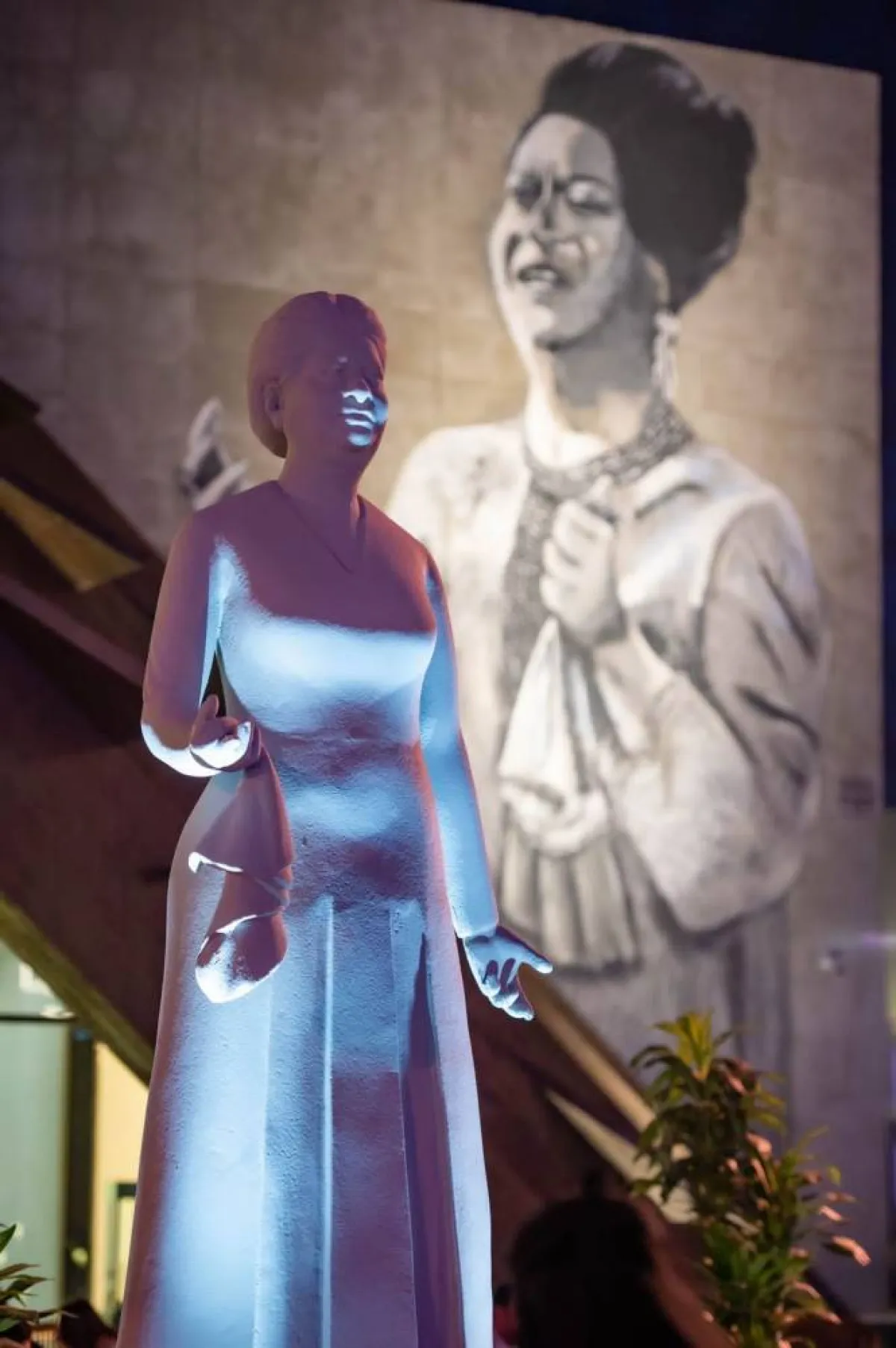 مجسم ام كلثوم-الصورة من المركز الاعلامي ل الهئية العامة للترفية