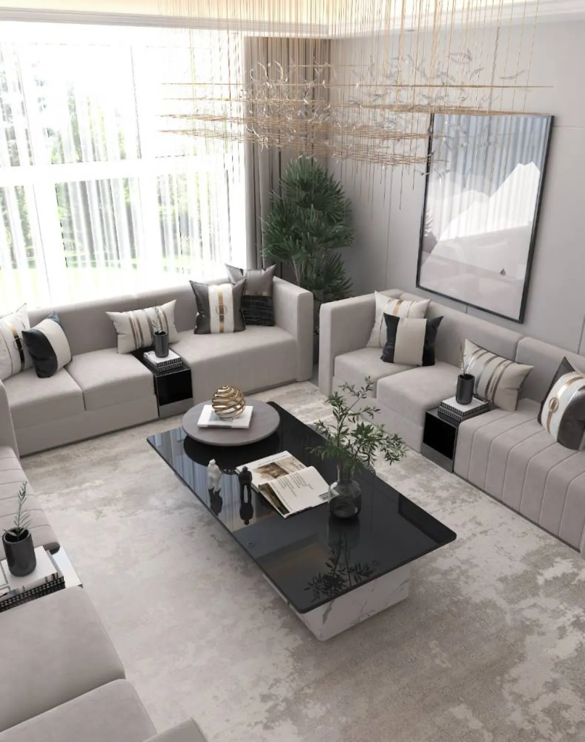 السجاد ذو التصميم الرائق مُناسب لمجلس النساء