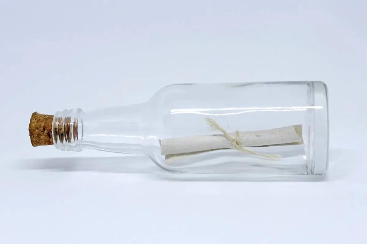 سدادة من الفلّين تغطّي الزجاجة