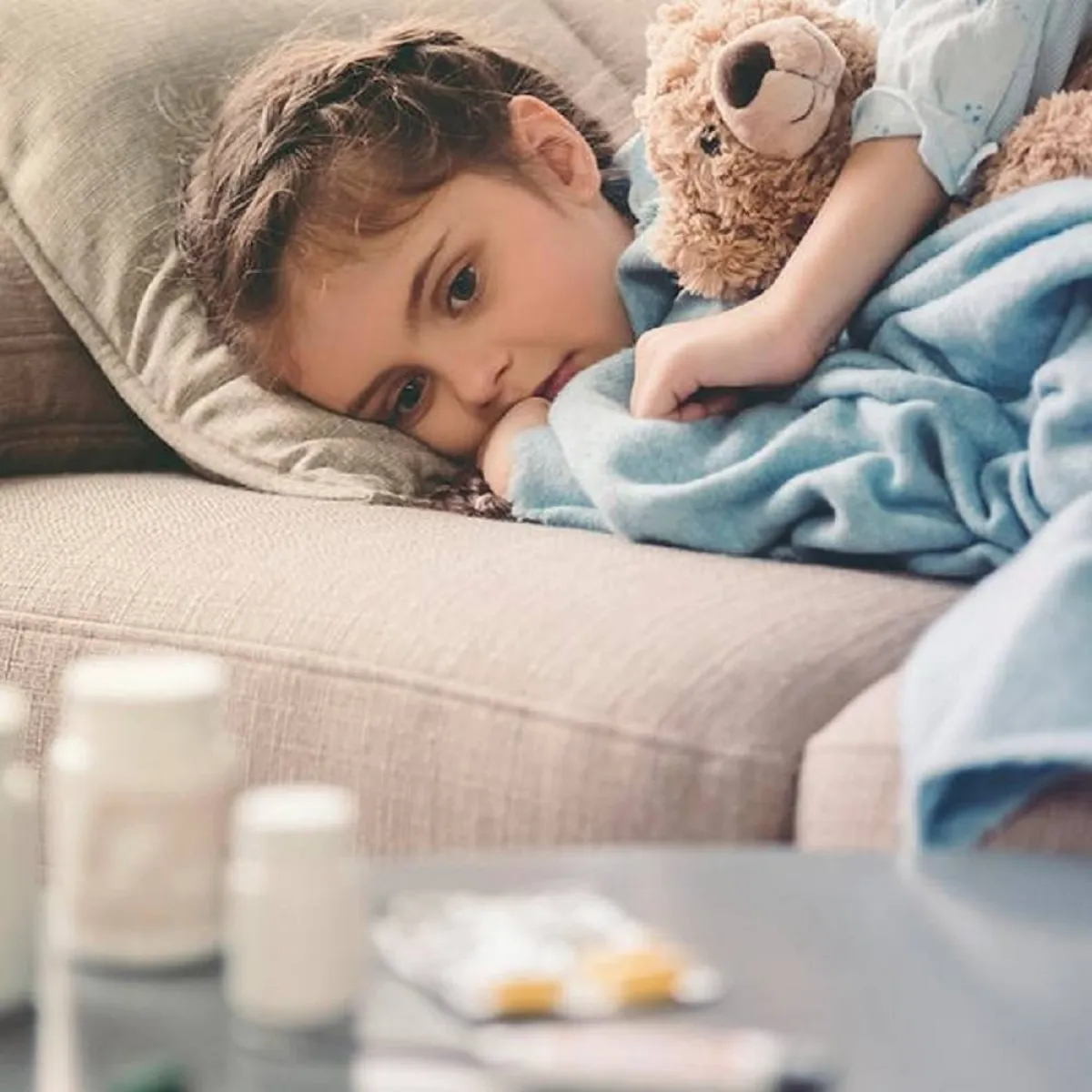 صورة لطفلة مريضة