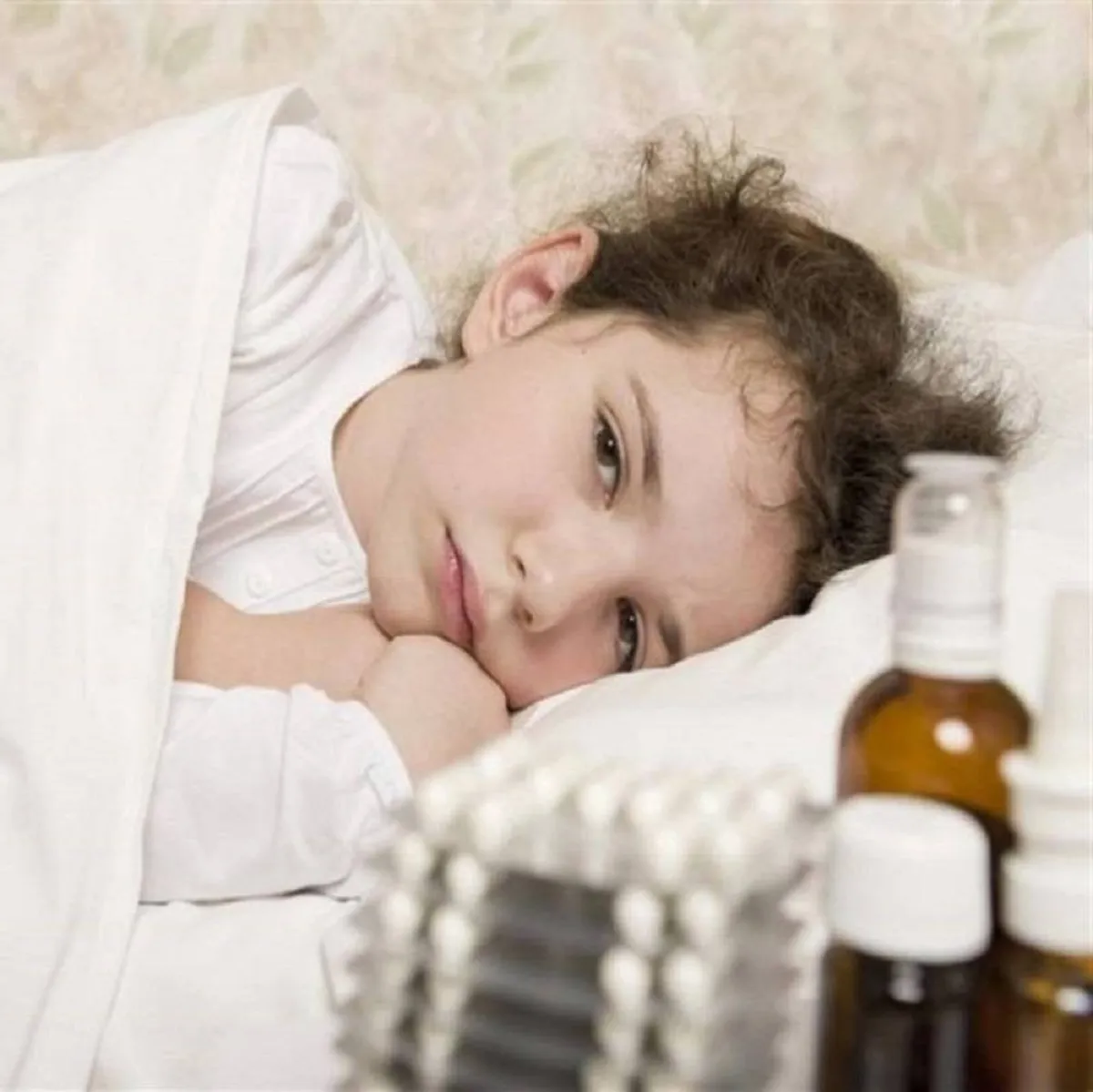 صورة لطفلة مريضة