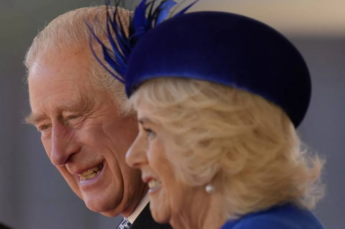 Britain's King Charles III and Britain's Camilla, Queen Consort attend the Ceremonial Welcome for South Africa's President, on Horse Guards Parade in London on November 22, 2022, at the start of the President's two-day state visit. King Charles III is hosting his first state visit as monarch, welcoming South Africa's President to Buckingham Palace. Kirsty Wigglesworth / POOL / AFP