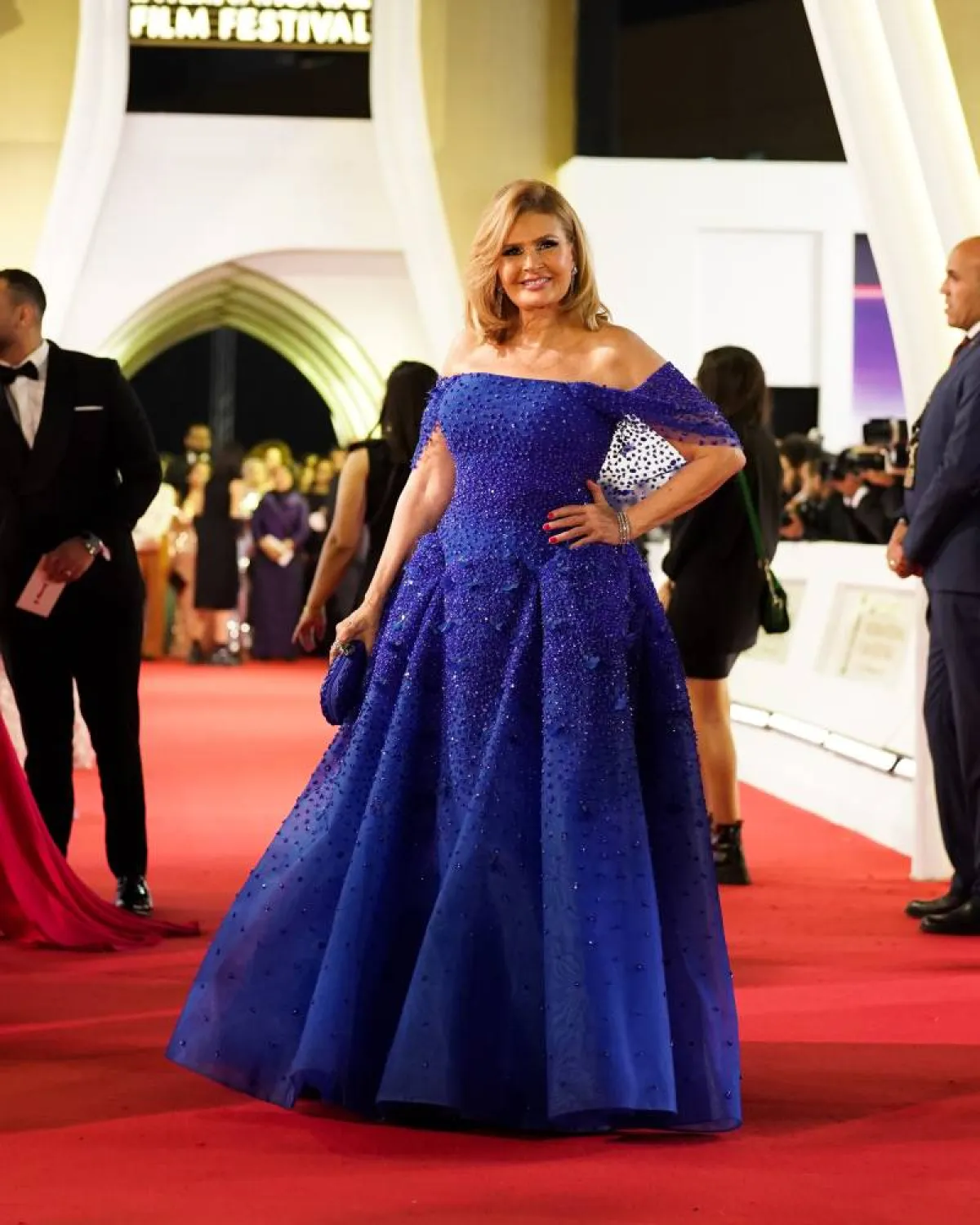 يسرا - الصورة من اللجنة الإعلامية للمهرجان- تصوير مينا