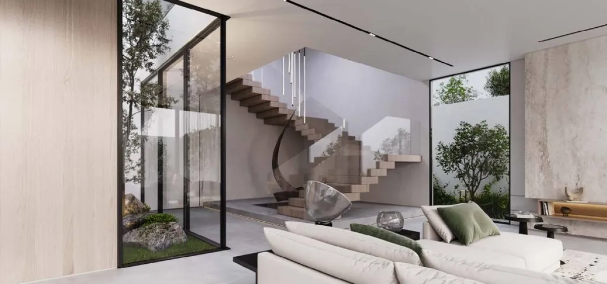 لا يمكن استغلال المساحة أسفل الدرج الداخلي، في بعض الحالات