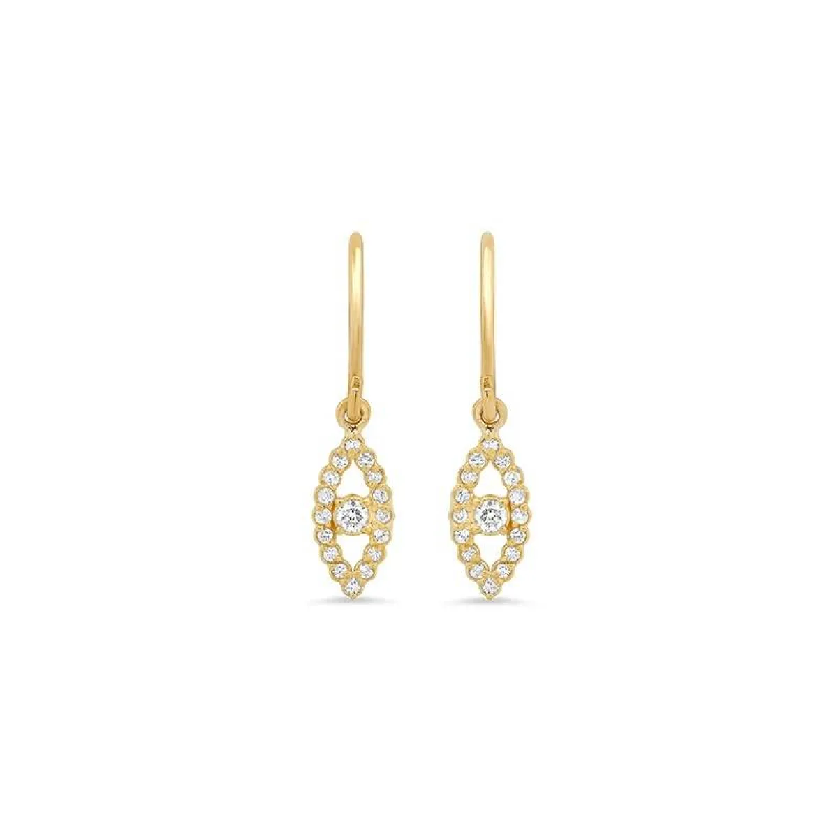 أقراط Diamond Mini Open Evil Eye من جينيفر ماير Jennifer Meyer