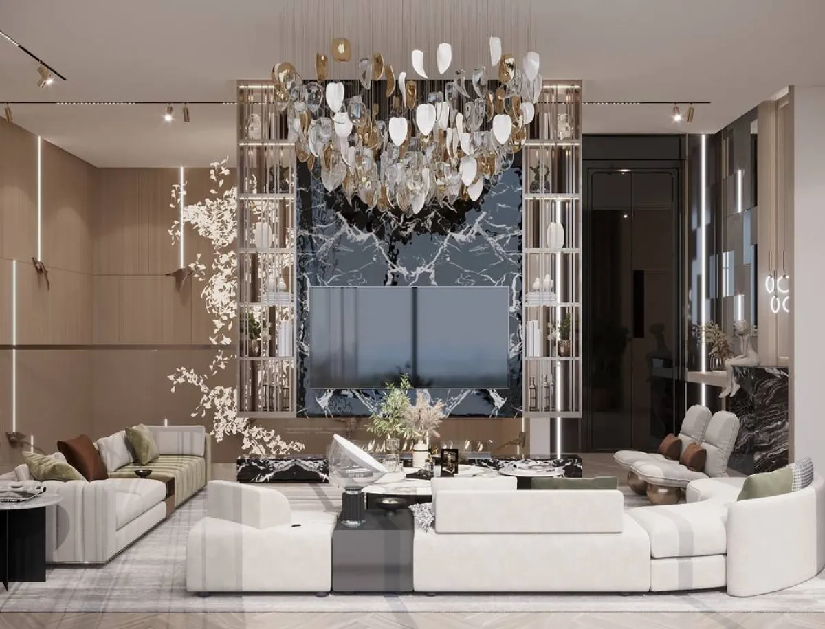 صالة الاستقبال الفخمة