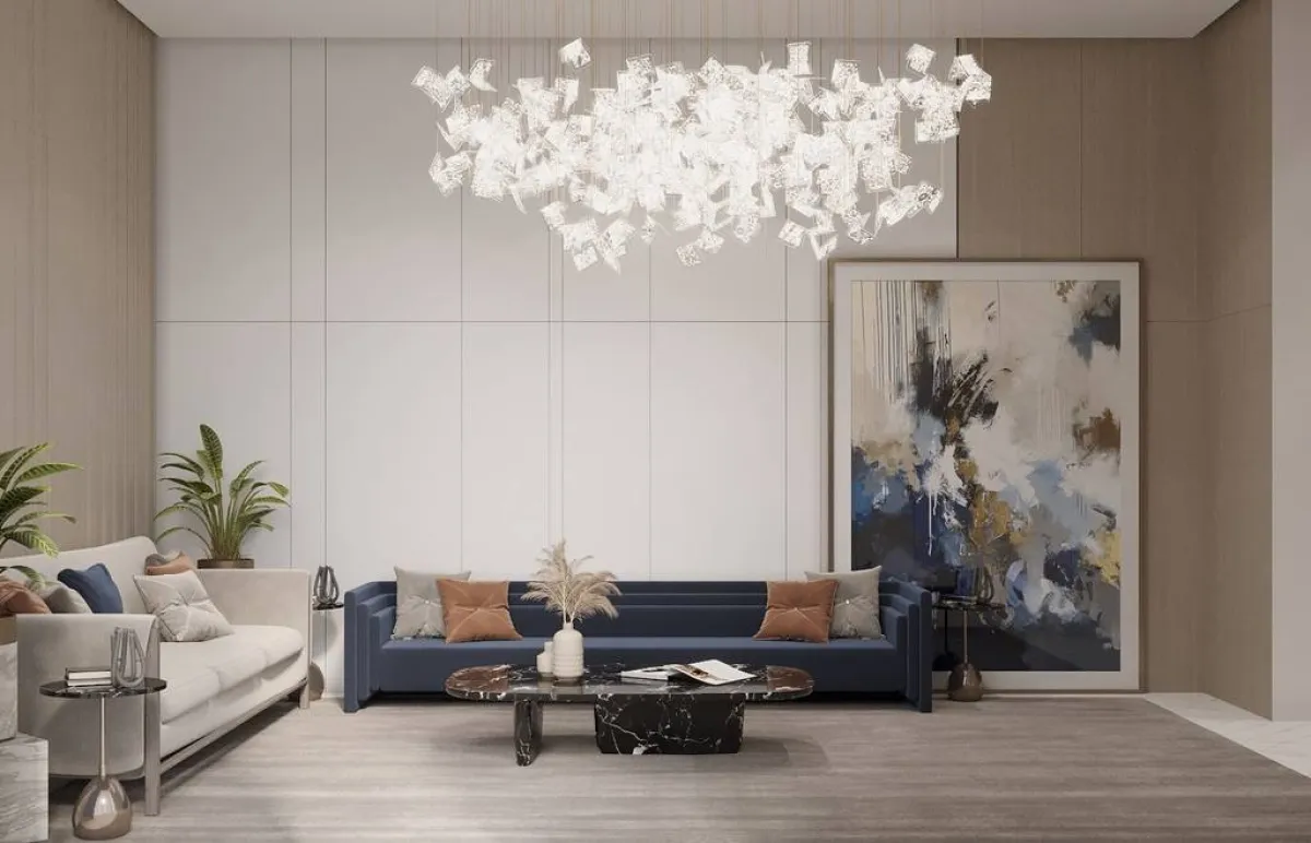 النباتات الطبيعيّة موزّعة في صالة الاستقبال 