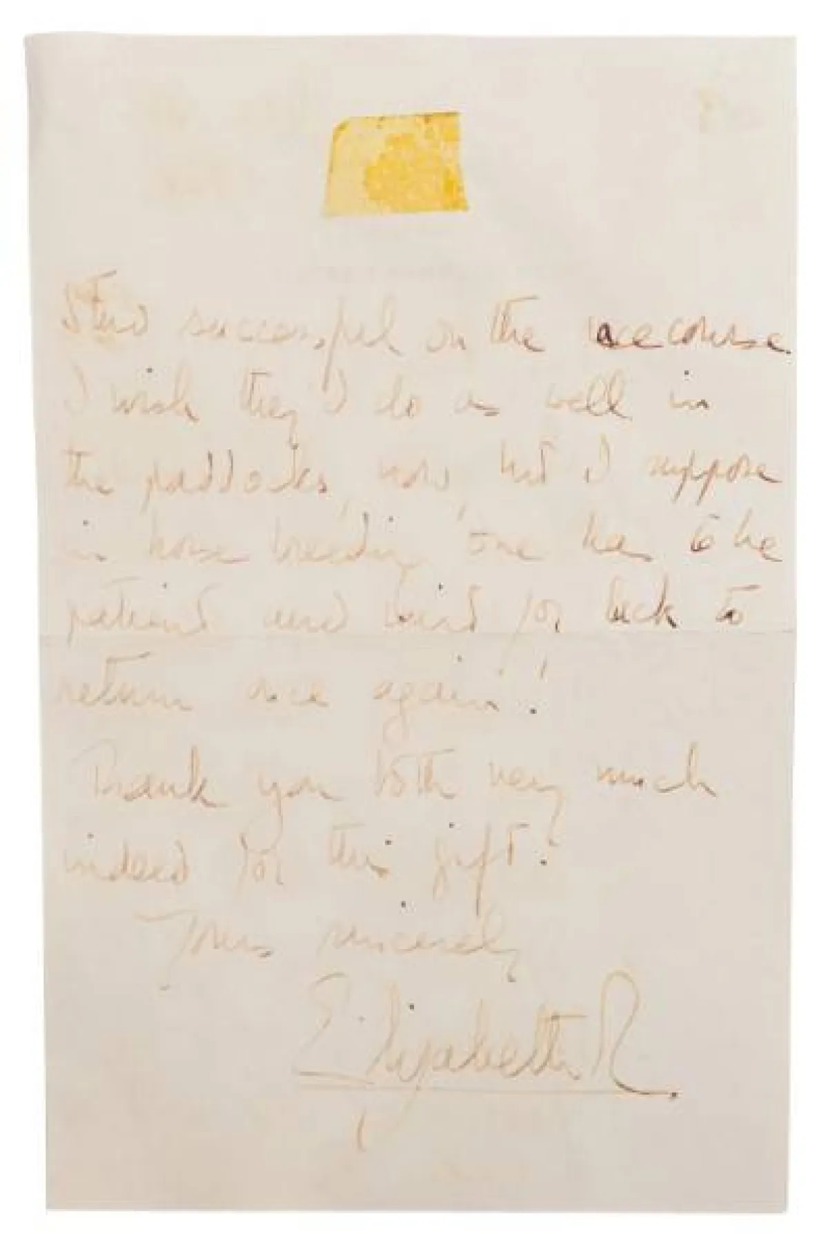 رسالة من الملكة إليزابيث