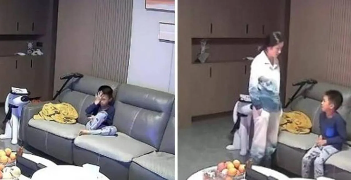 والدان يعاقبان طفلهما المدمن على مشاهدة التلفزيون بطريقة غريبة