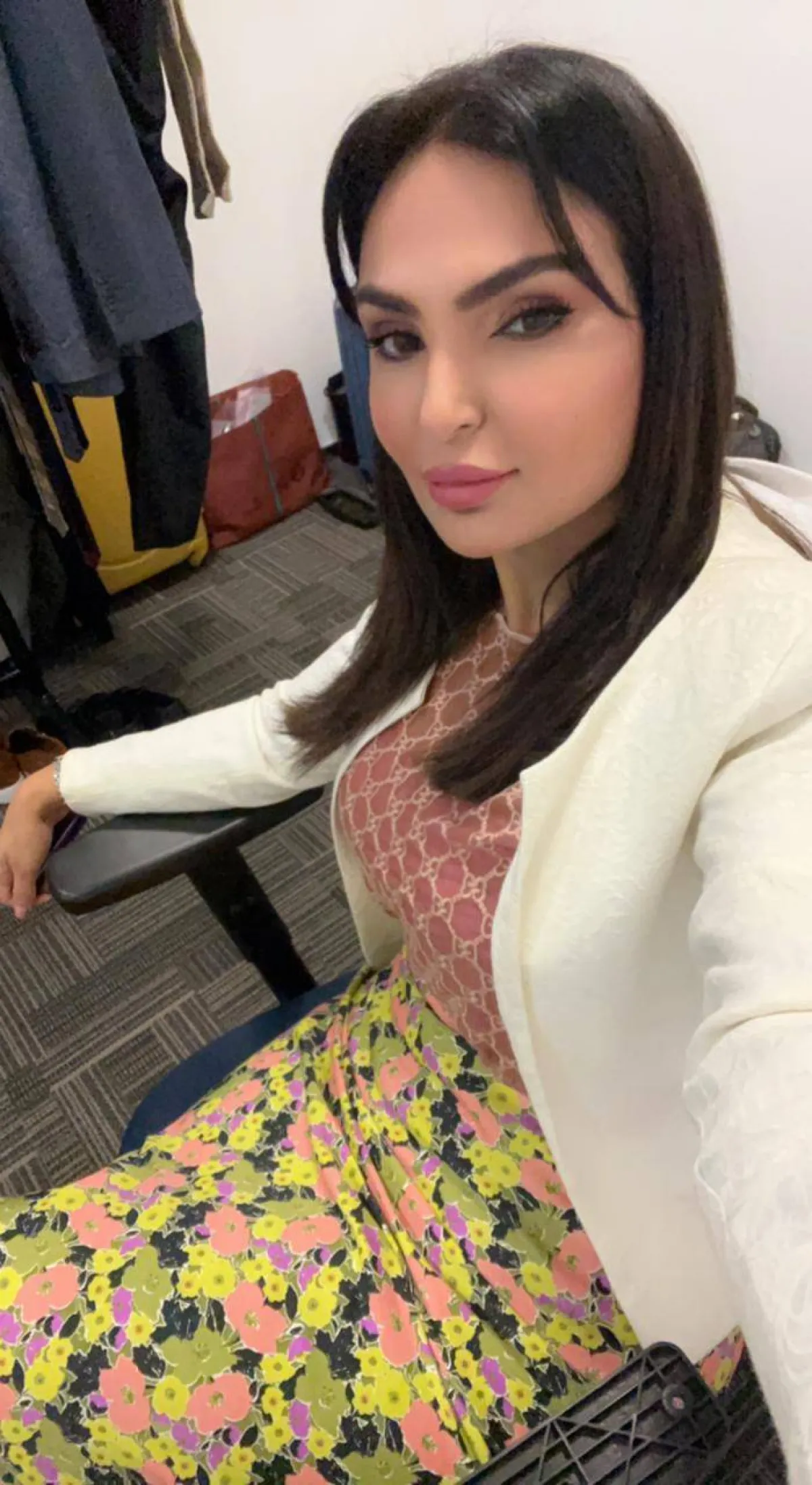 شيخة البدر من كواليس مسلسل مجاريح الصورة خاصه من الفنانه