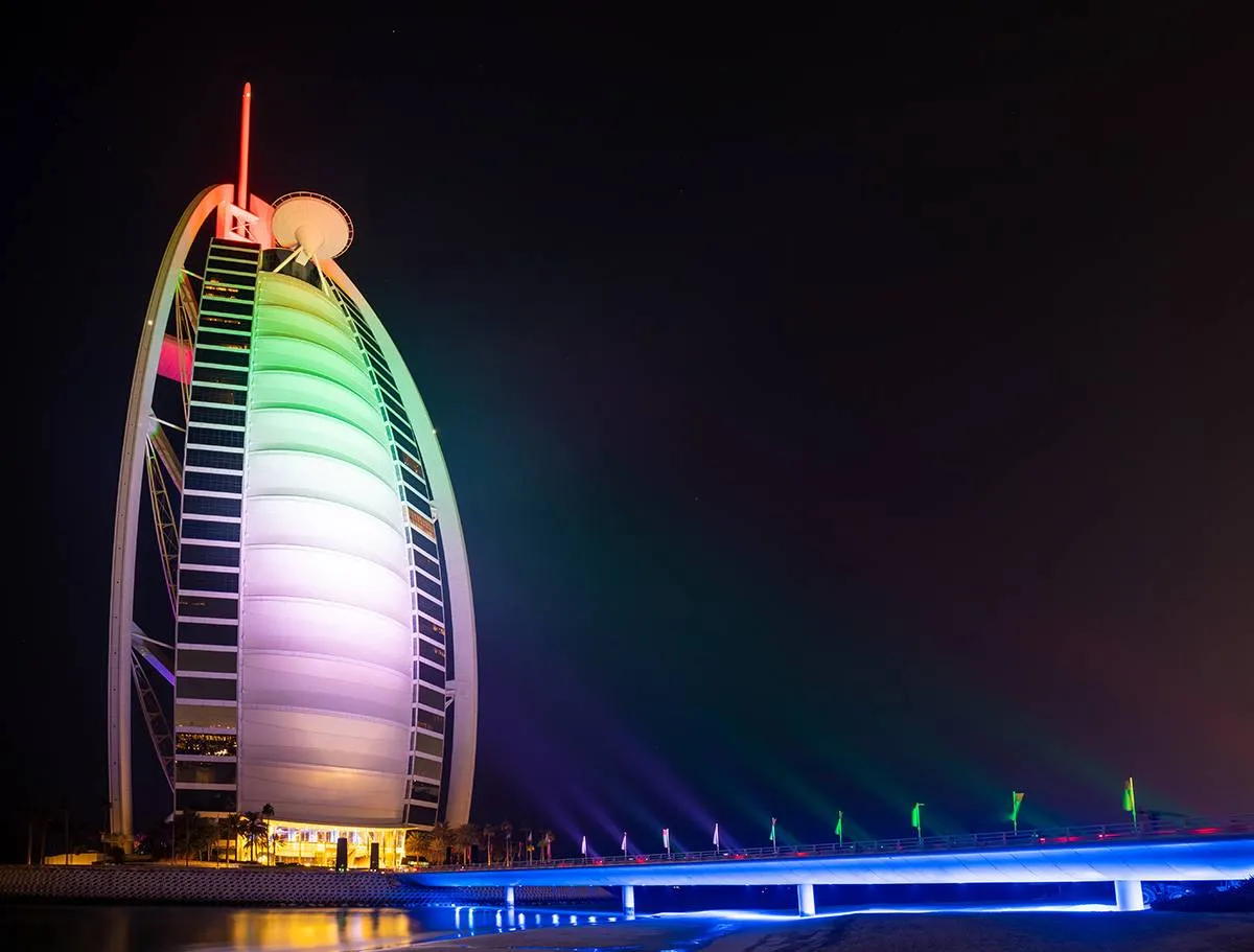 تصاميم الإضاءة برج العرب