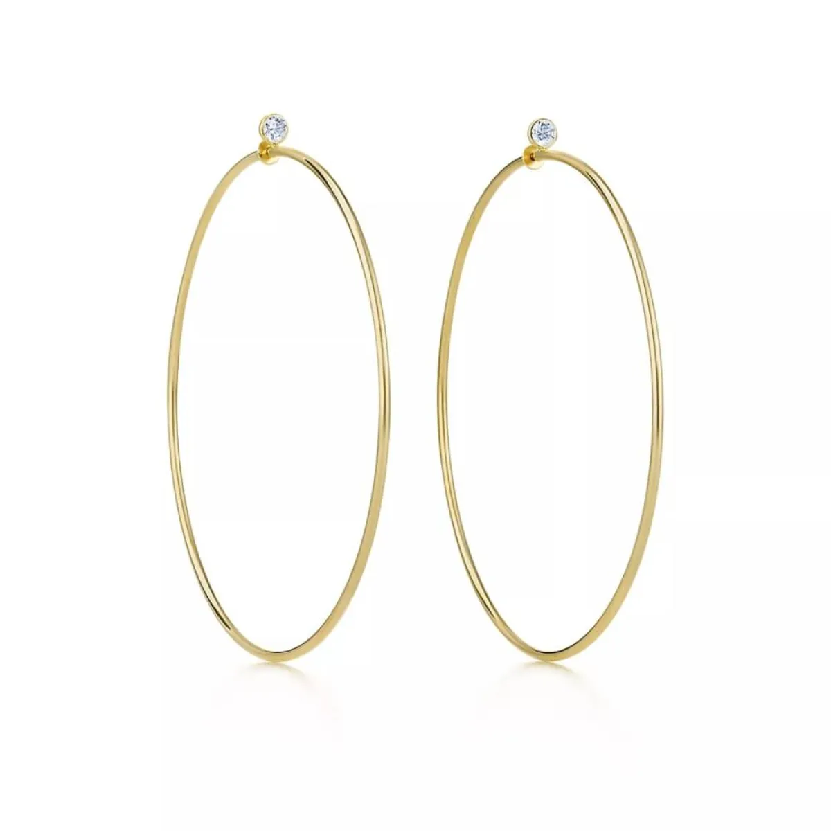 اقراط Diamond Hoop من تيفاني آند كو Tiffany&Co 