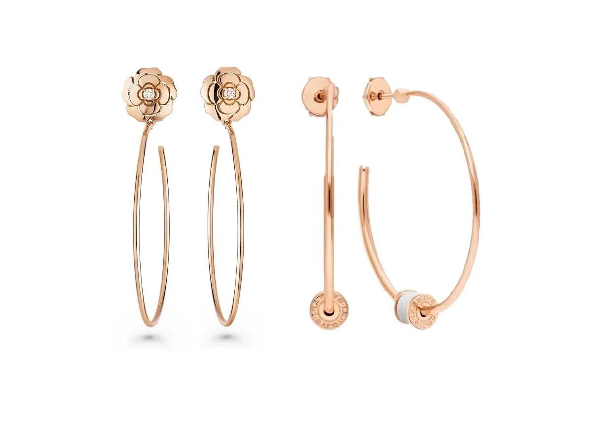 موديلات أقراط Hoop كبيرة الحجم من دور المجوهرات العالمية