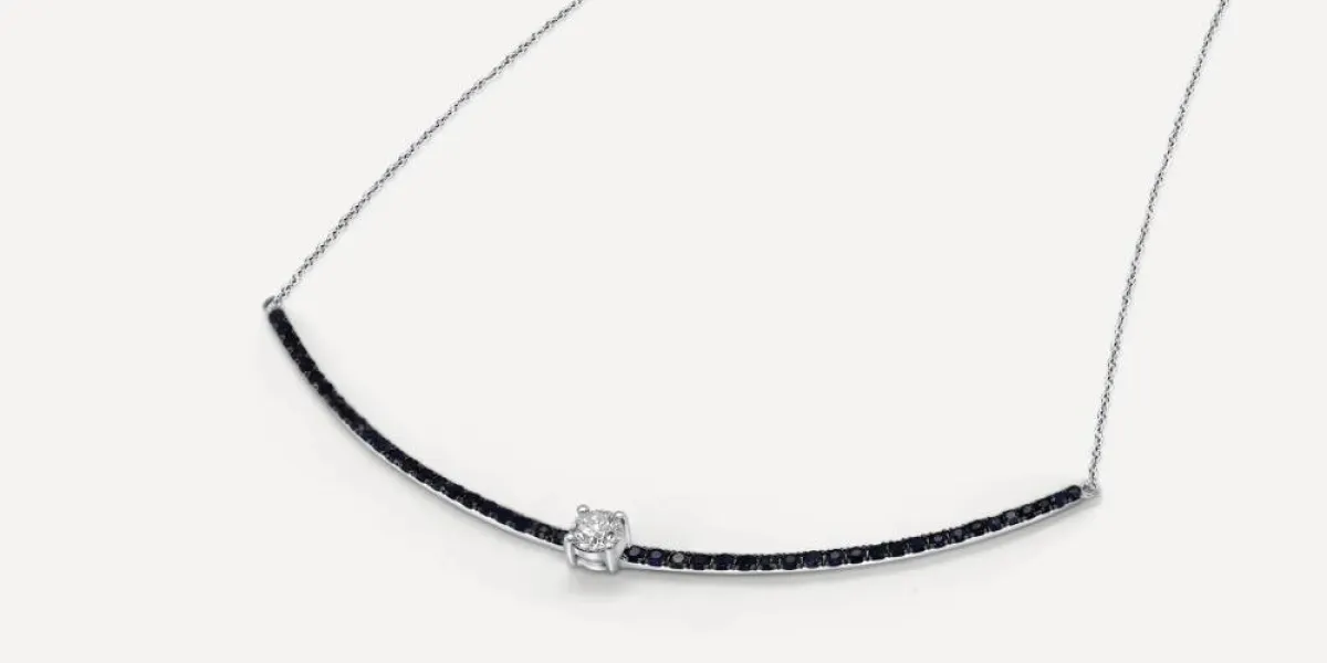 سلسلة Black Diamond Necklace من ليلى عصام Leila Issam