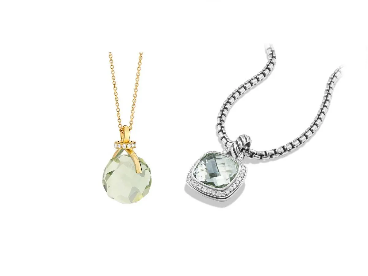 موديلات سلاسل مرصعة بحجر البراسيولايت