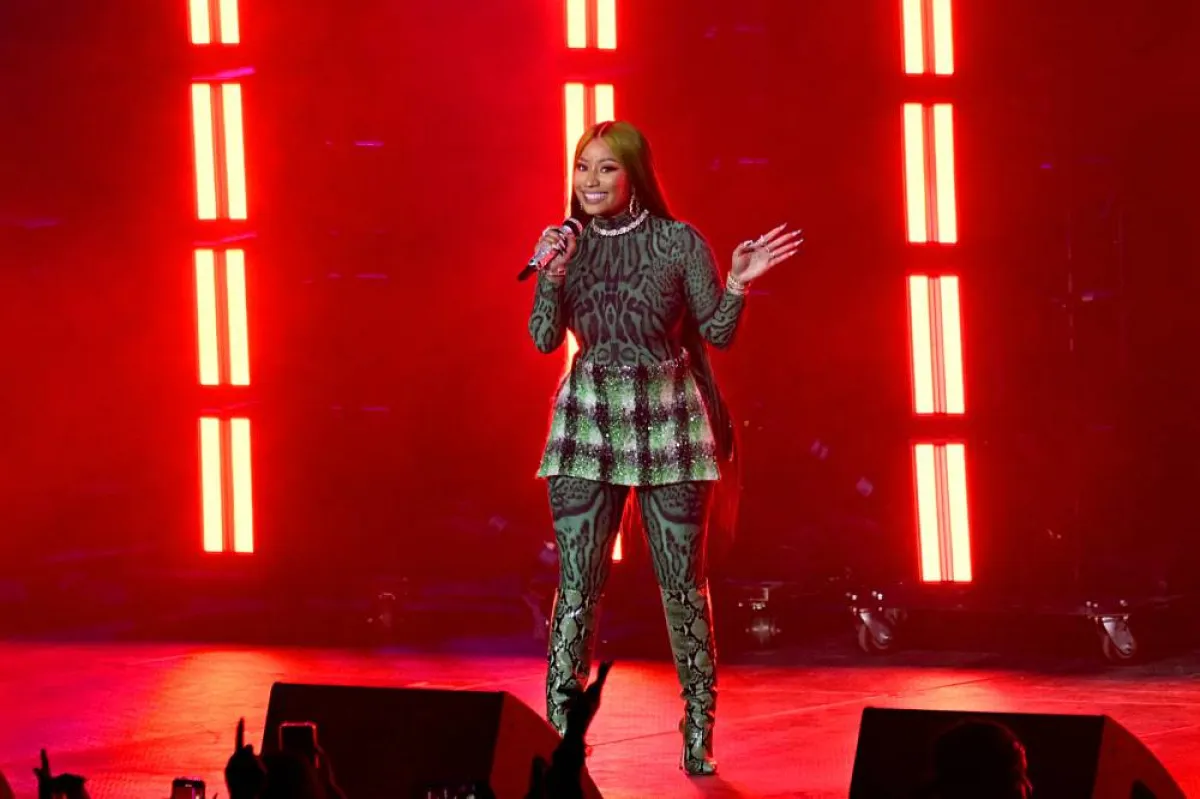NEWARK, NEW JERSEY - OCTOBER 29: Nicki Minaj performs onstage during Powerhouse NYC on October 29, 2022 in Newark, New Jersey. Roy Rochlin/Getty Images for iHeartRadio/AFP Roy Rochlin / GETTY IMAGES NORTH AMERICA / Getty Images via AFP