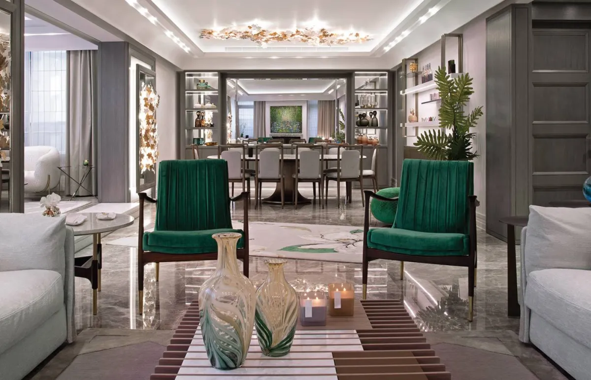 الزمرد في الديكورات هذا الخريف